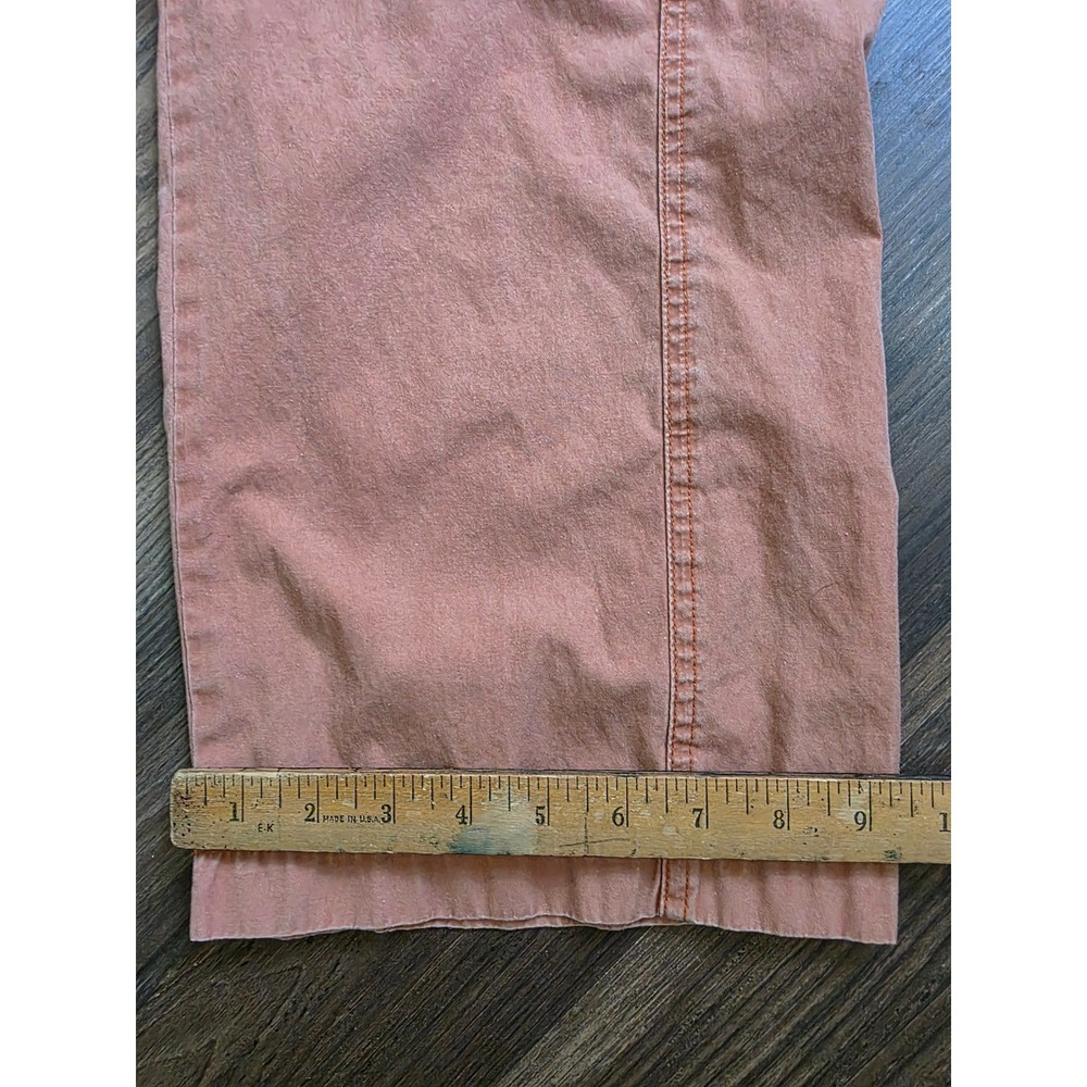Gloria Vanderbilt peach Wide Leg Crop capri Pants Size 12 Granola Gorpcore boho - Picture 8 of 9